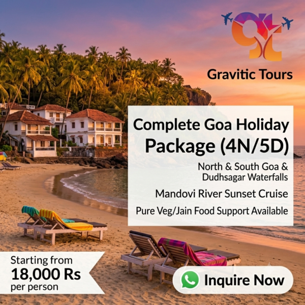Goa tour package from Ahmedabad 4 Nights 5 Days Dudhsagar Casino - Gravitic Tours